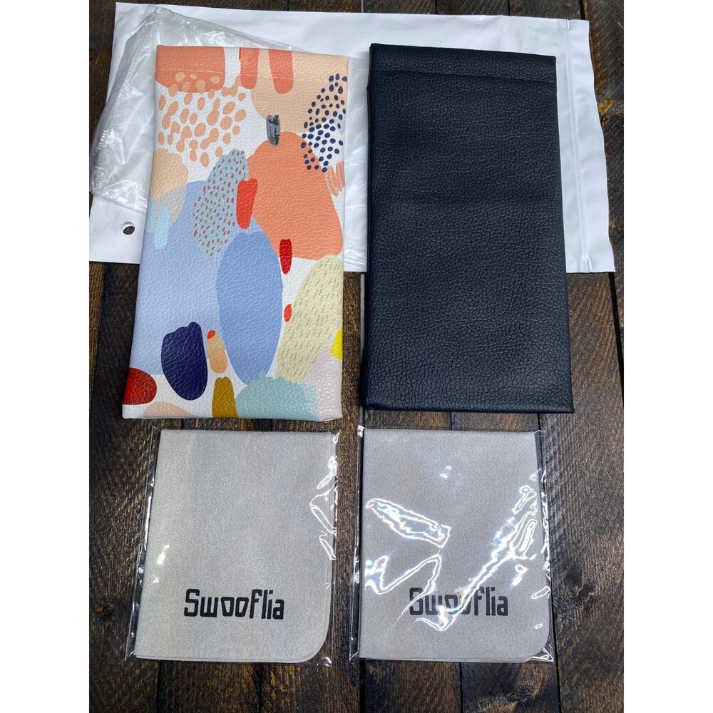 2 Pk Glasses Case Squeeze Top Soft Sunglass Eyeglasses